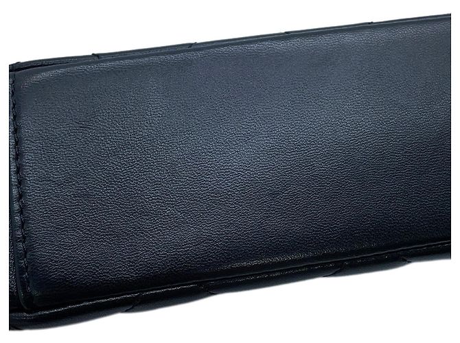 Borsa a tracolla Chanel Matelassé in pelle d'agnello nera - vista 7