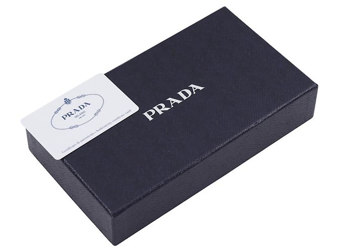 Prada langes Portemonnaie aus Pink Beige Leder - Ansicht 12