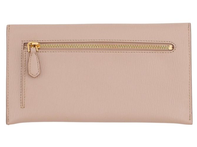 Prada langes Portemonnaie aus Pink Beige Leder - Ansicht 3