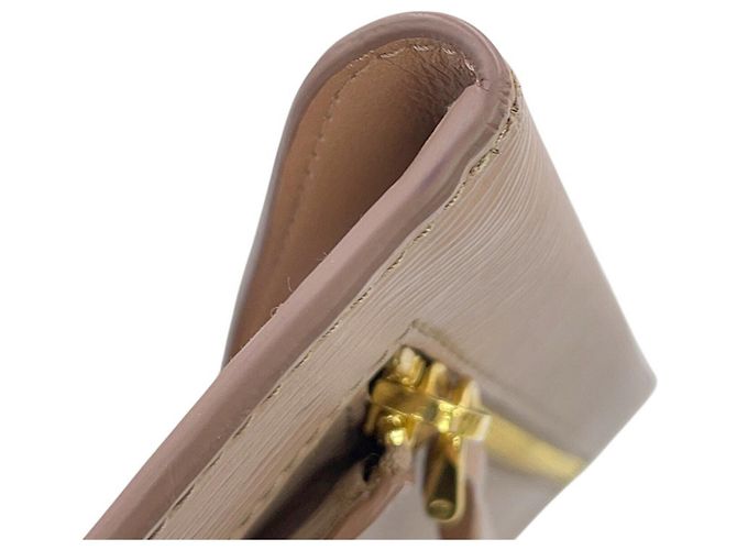 Prada langes Portemonnaie aus Pink Beige Leder - Ansicht 7
