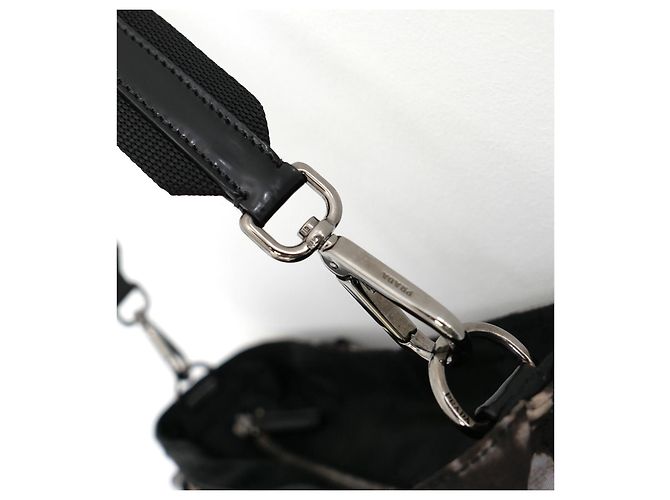 Bolsa Prada Templi Temple Print Nylon e Couro Outono 2004 - vista 4