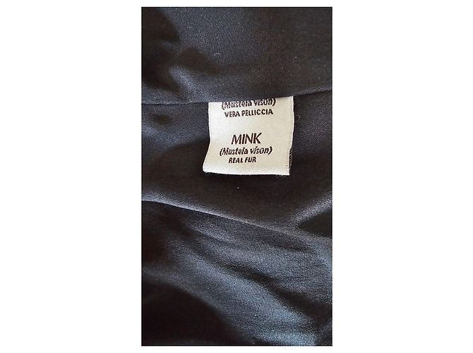 Autre Marque Chaqueta de visón Saga Mink marrón con cuello de chinchilla - vista 4