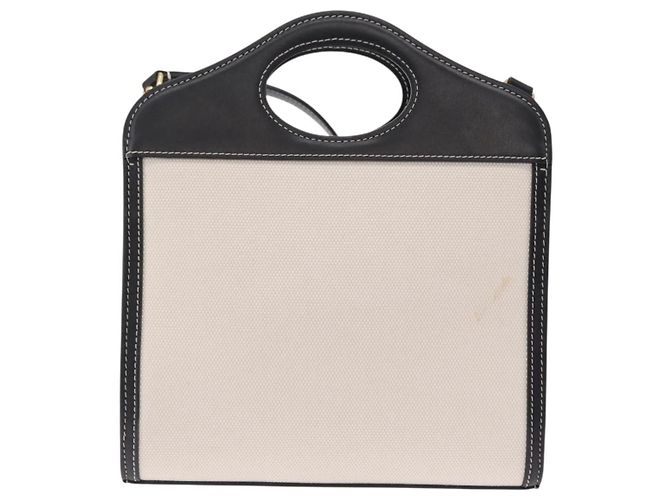 Burberry Logo Pocket Canvas with Leather Medium - vista 2