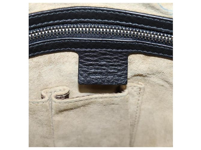 Bolsa Messenger Gucci em couro com detalhe listrado Medium - vista 6
