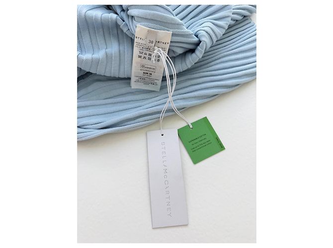 Stella Mc Cartney Stella McCartney Asymmetrisches Rippstrickkleid - Hellblau - Ansicht 8