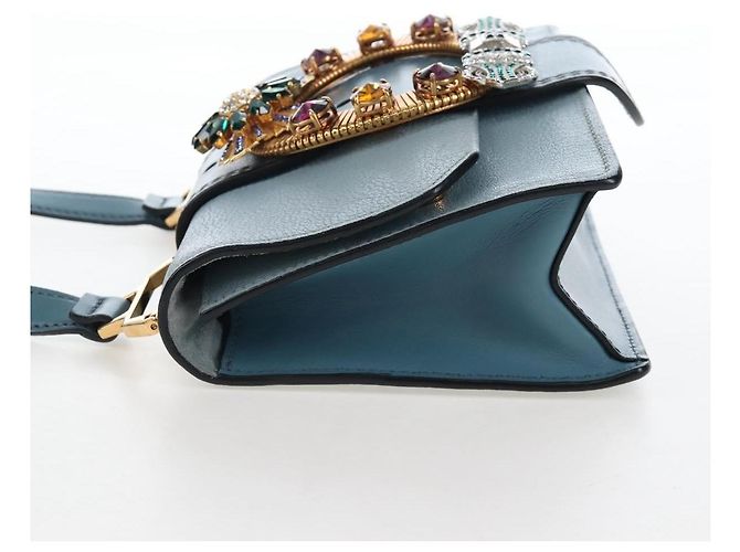 Miu Miu Madras Crystal Buckle Leather Small - vista 3