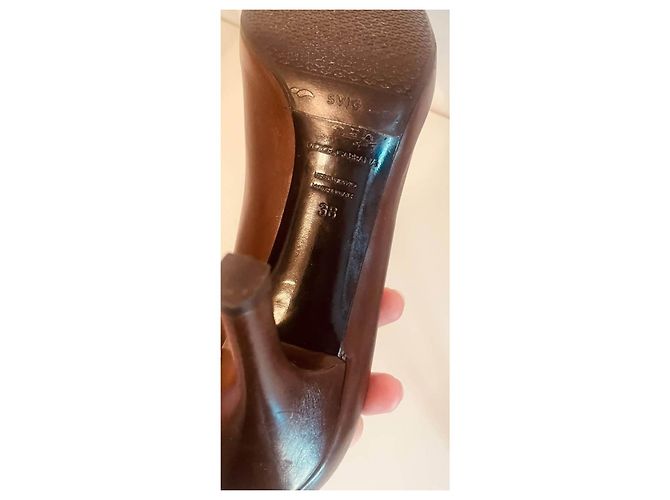 Dolce & Gabbana Braune Leder-Pumps mit Leopardenprint - Ansicht 9
