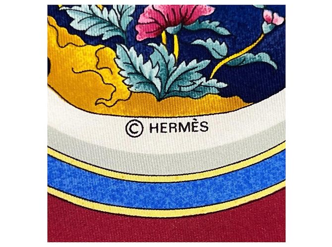 Hermès HERMES Qu'importe le flacon Foulard di seta con stampa flacone di profumo - vista 7