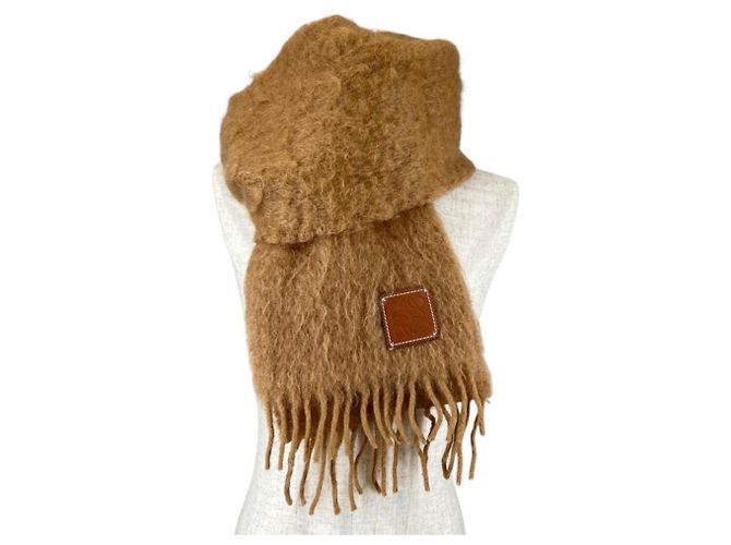 Sciarpa Loewe in misto lana camel - vista 2