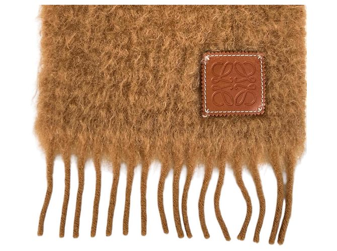 Sciarpa Loewe in misto lana camel - vista 3