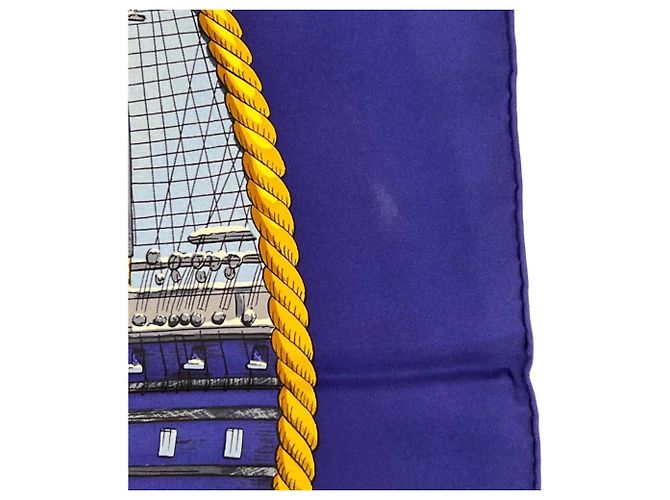 Hermès Foulard di seta Hermes Marine et Cavalerie - vista 11