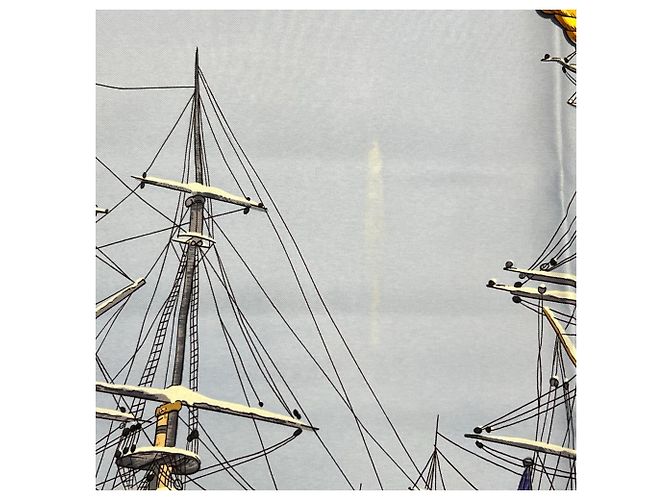 Hermès Foulard di seta Hermes Marine et Cavalerie - vista 13