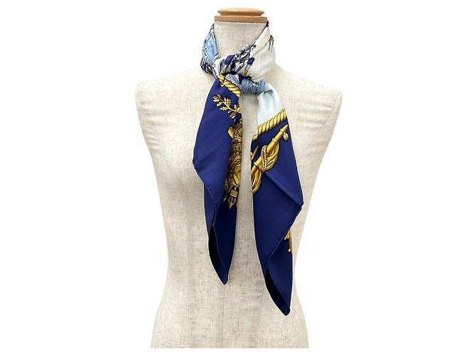 Hermès Foulard di seta Hermes Marine et Cavalerie - vista 2