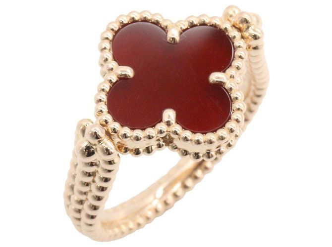 Van Cleef & Arpels Alhambra Reversible Guilloché 1P Diamantring - Ansicht 3