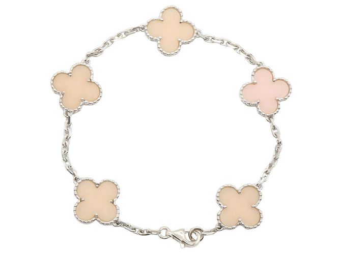 Bracciale Van Cleef & Arpels Vintage Alhambra Opale Rosa 5P - vista 2