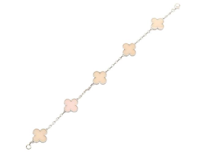 Bracciale Van Cleef & Arpels Vintage Alhambra Opale Rosa 5P - vista 3