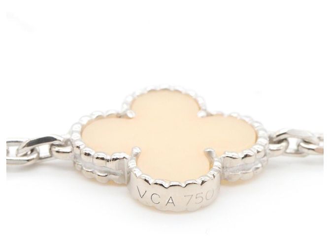 Bracciale Van Cleef & Arpels Vintage Alhambra Opale Rosa 5P - vista 4