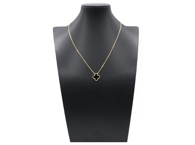 Van Cleef & Arpels Vintage Alhambra Onyx Halskette - Ansicht 5