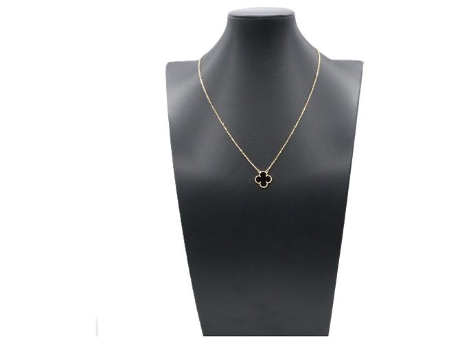 Van Cleef & Arpels Vintage Alhambra Onyx Halskette - Ansicht 6