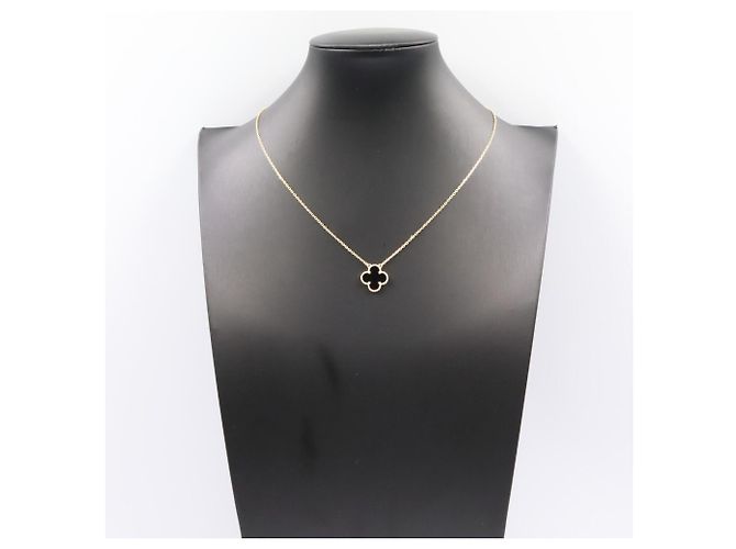 Van Cleef & Arpels Vintage Alhambra Onyx Halskette - Ansicht 5