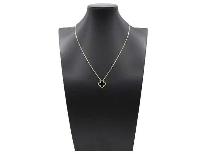 Van Cleef & Arpels Vintage Alhambra Onyx Halskette - Ansicht 6