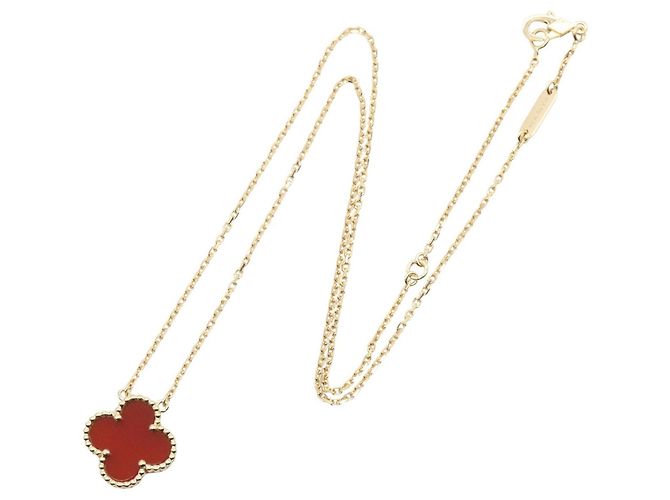 Van Cleef & Arpels Vintage Alhambra Karneol Halskette - Ansicht 2