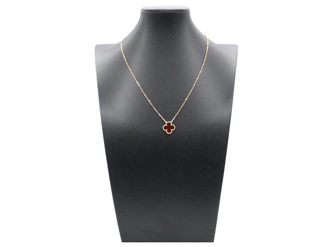 Van Cleef & Arpels Vintage Alhambra Karneol Halskette - Ansicht 6