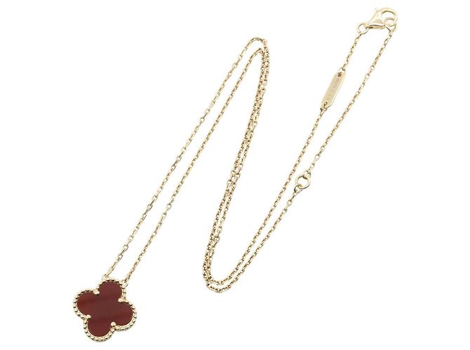 Van Cleef & Arpels Vintage Alhambra Karneol Halskette - Ansicht 2
