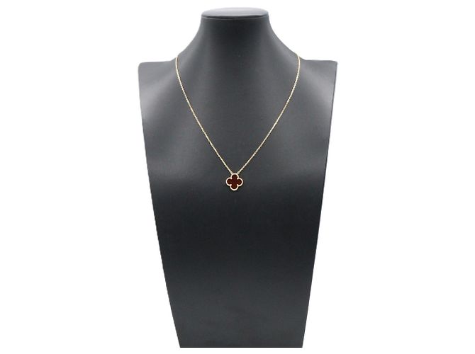Van Cleef & Arpels Vintage Alhambra Karneol Halskette - Ansicht 6