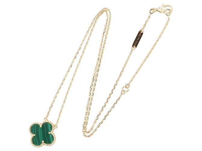 Collana Van Cleef & Arpels Vintage Alhambra Malachite - vista 2