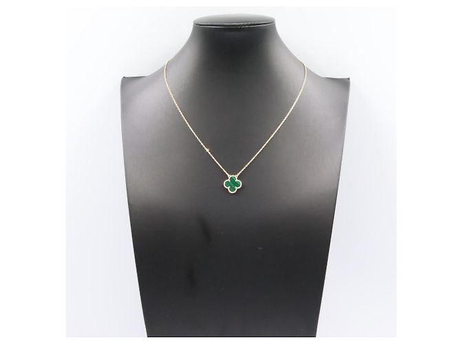 Collana Van Cleef & Arpels Vintage Alhambra Malachite - vista 6