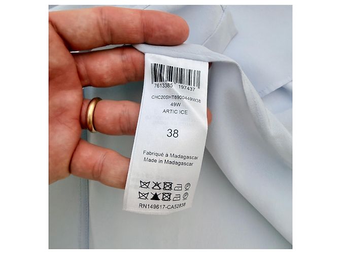 Chloé Blusa plissada de seda Arctic Ice - vista 8