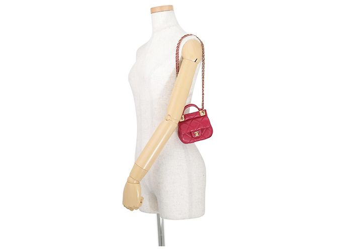 Borsa a tracolla Chanel Matelassé in pelle d'agnello - vista 4