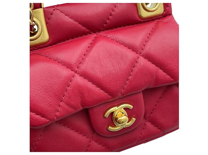 Borsa a tracolla Chanel Matelassé in pelle d'agnello - vista 8