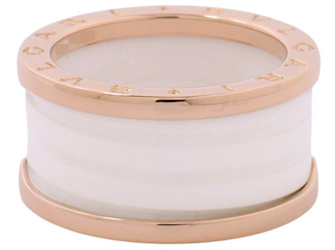 Bulgari Bvlgari B.zero1 Ring mit 4 Bändern aus Keramik und Roségold - Ansicht 2