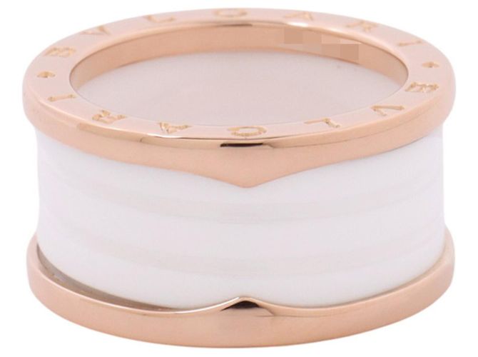 Bulgari Bvlgari B.zero1 Ring mit 4 Bändern aus Keramik und Roségold - Ansicht 3