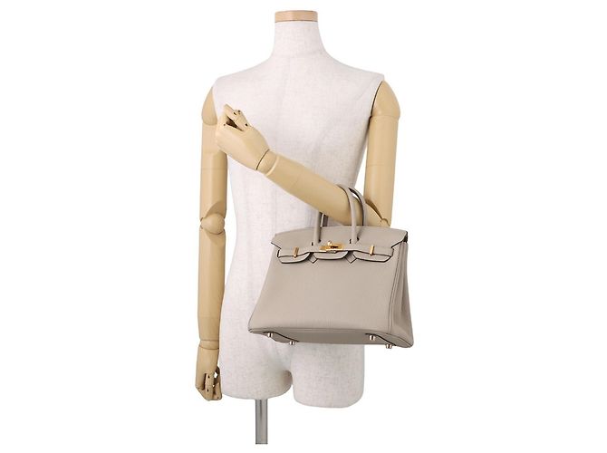 Hermès Bolsa Hermes Birkin 25 em Gris Tourterelle - vista 4