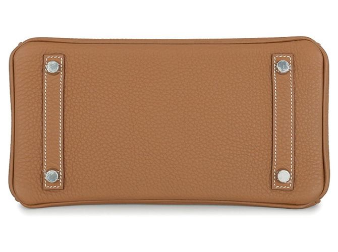 Hermès Borsa Hermes Birkin 25 in pelle Togo Gold - vista 3