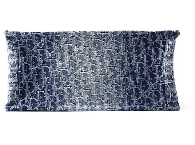 Borsa Book Tote in denim Christian Dior - vista 3