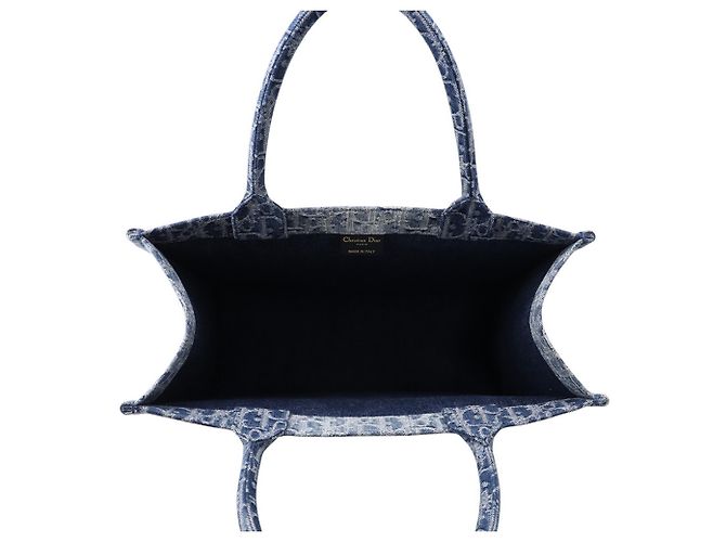 Borsa Book Tote in denim Christian Dior - vista 5