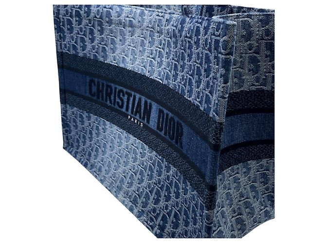 Borsa Book Tote in denim Christian Dior - vista 6