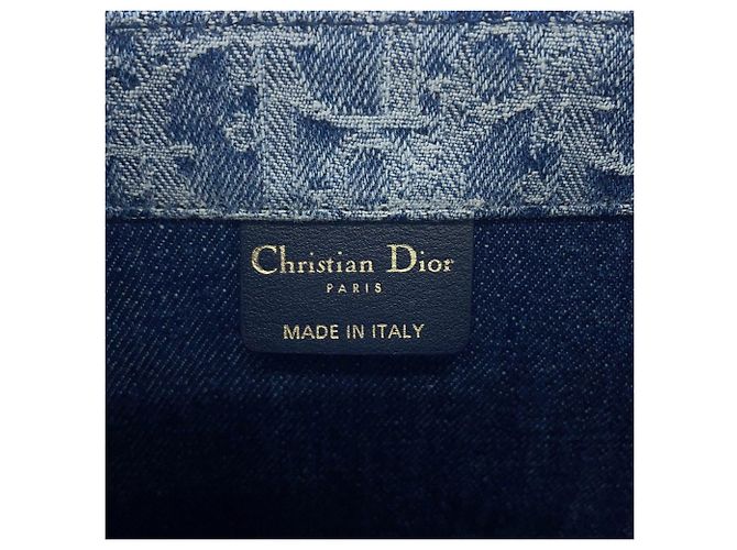 Borsa Book Tote in denim Christian Dior - vista 8