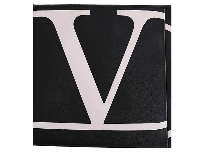 Pochette Valentino in pelle nera - vista 4
