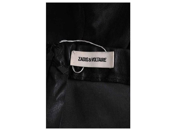 Pantalones slim de cuero negros Zadig & Voltaire - vista 5