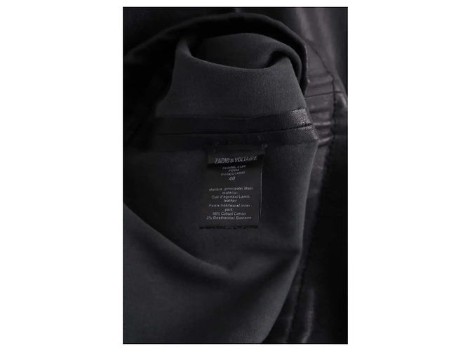 Pantalones slim de cuero negros Zadig & Voltaire - vista 6