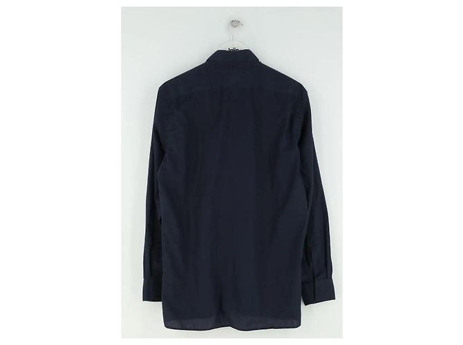 Camicia Dior in cotone blu navy L - vista 3