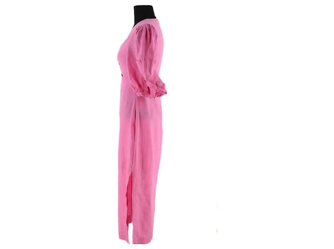 Vestido de lino rosa Farm Rio - vista 3