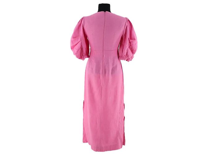 Vestido de lino rosa Farm Rio - vista 4
