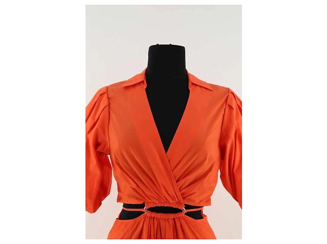 Vestido de algodão laranja Jonathan Simkhai XS - vista 2