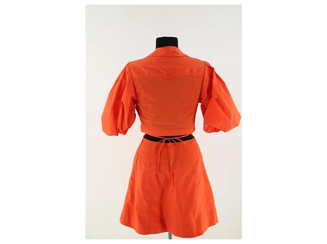 Vestido de algodão laranja Jonathan Simkhai XS - vista 4
